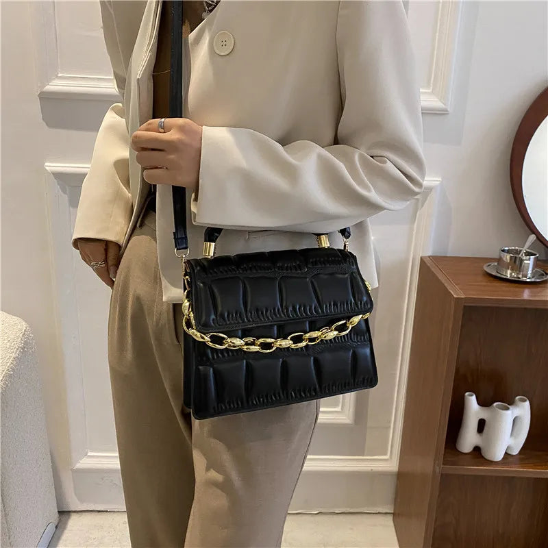 Small Square Bag PU Leather Shoulder Messenger Crossbody Bag