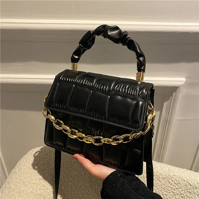 Small Square Bag PU Leather Shoulder Messenger Crossbody Bag