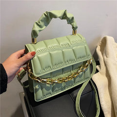 Small Square Bag PU Leather Shoulder Messenger Crossbody Bag