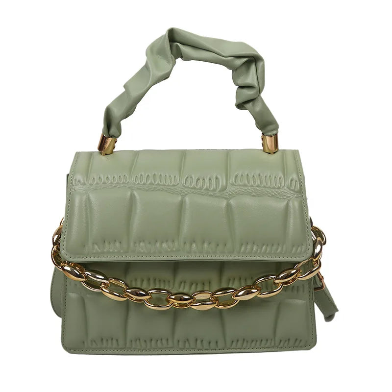 Small Square Bag PU Leather Shoulder Messenger Crossbody Bag