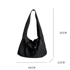 Nylon Bucket Shoulder Bag Tote Bag - Travel Crossbody Tote Purse