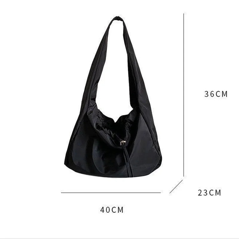 Nylon Shoulder Bucket Bag Purse Tote