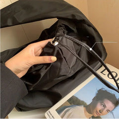 Nylon Shoulder Bucket Bag Purse Tote