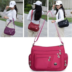 Waterproof Nylon Women Messenger Bag Large Capacity Crossbody Shoulder Bag