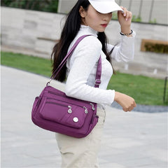 Waterproof Nylon Women Messenger Bag Large Capacity Crossbody Shoulder Bag