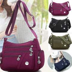 Waterproof Nylon Messenger Bag for Women