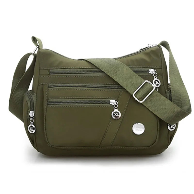 Waterproof Nylon Women Messenger Bag Large Capacity Crossbody Shoulder Bag