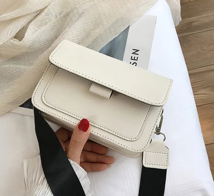 Vintage Solid Hasp Shoulder Bag Handbag Euro-America Style