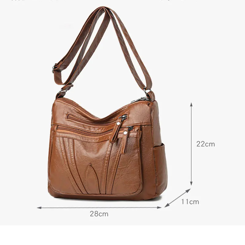 PU Leather Hobos Large Capacity Tote Handbag for Women