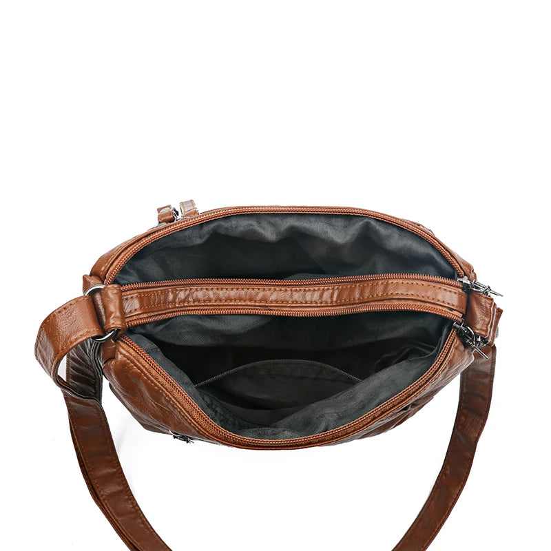 PU Leather Hobos Large Capacity Tote Handbag for Women