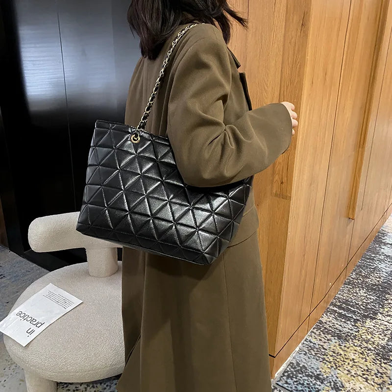 Large-capacity PU Leather Women's Shoulder Bag