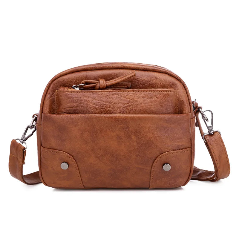 Women Bag PU Leather Small Mobile Phone Shoulder Messenger Crossbody Bag