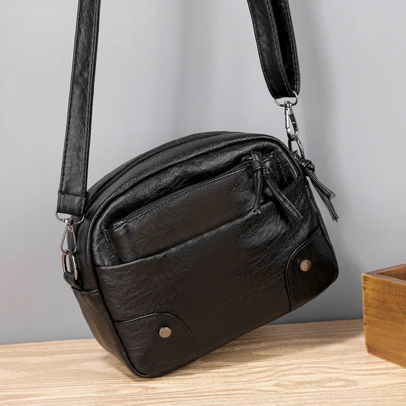 Women Bag PU Leather Small Mobile Phone Shoulder Messenger Crossbody Bag