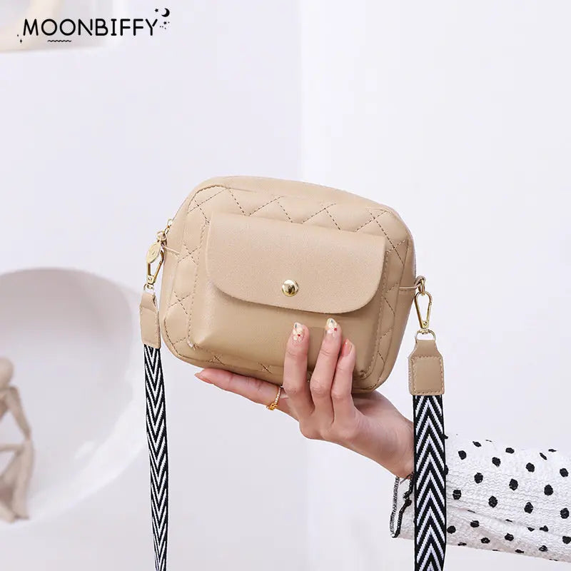 Women Small Square Bag Rhombus Shoulder Messenger Crossbody Handbag