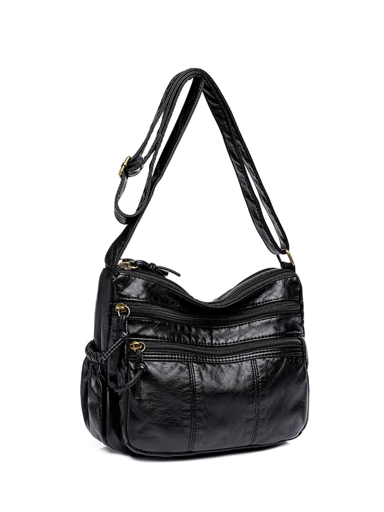 Vintage Crossbody Bags for Women Totes Messenger Bags Soft PU Leather Bag
