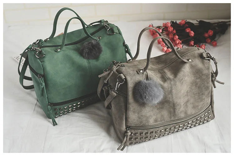 Leather Shoulder Bag for Women Crossbody Messenger Handbag
