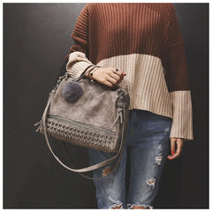 Leather Shoulder Bag for Women Crossbody Messenger Handbag