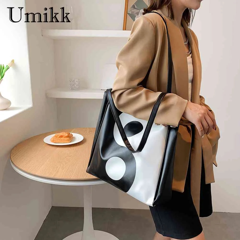 Vintage Tai Chi PU Leather Shoulder Bag Top-Handle Handbags