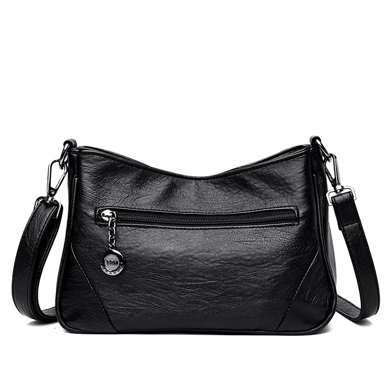 Women Messenger Bag Shoulder Cossbody Solid Bag Retro High Female Bag