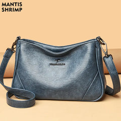 Women Messenger Bag Shoulder Cossbody Solid Bag Retro High Female Bag