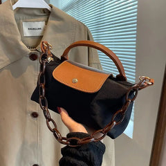 Patchwork Fabric Large Capacity Crossbody Bag For Women