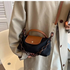 Patchwork Fabric Large Capacity Crossbody Bag For Women