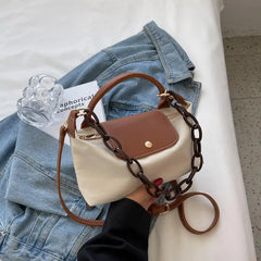 Patchwork Fabric Large Capacity Crossbody Bag For Women