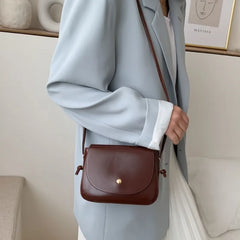 Women's Small Square Shoulder Bag Leather Messenger Bag