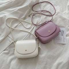 Women's Small Square Shoulder Bag Leather Messenger Bag