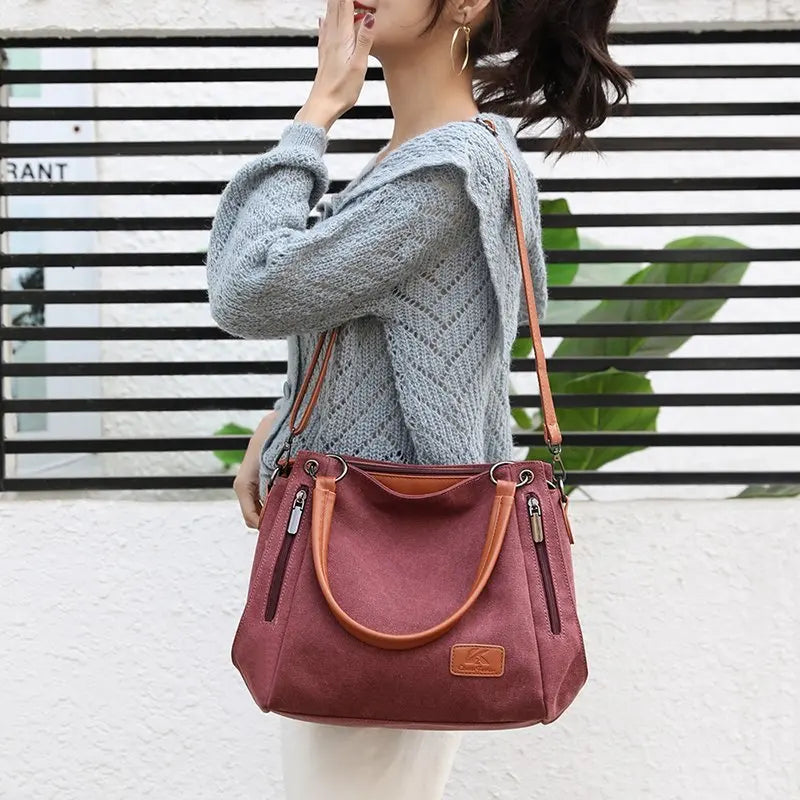 Crossbody Shoulder Bag for Women Canvas Handbag