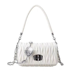 Rhinestone Chain Flap Crossbody Small Square Bag Girls Shoulder Messenger Bags