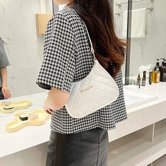 Retro Mini PU Armpit Shoulder Bag Clutch Hobos Chain Purse Handbag