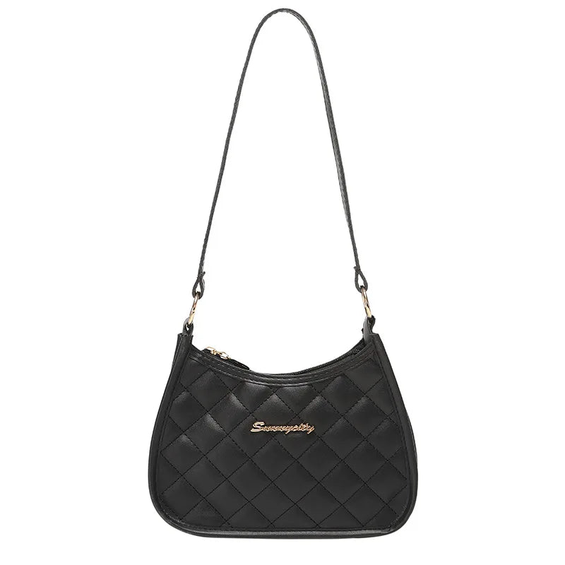 Retro Mini PU Armpit Shoulder Bag Clutch Hobos Chain Purse Handbag