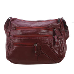 Washed Leather Shoulder Bag Vintage Crossbody Classic Messenger