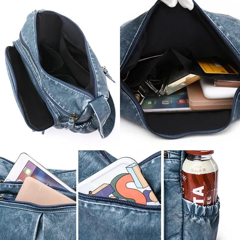 Women Shoulder Bag Vintage Leather Crossbody Classic Messenger