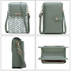 Women Soft Leather Wallets Phone Purse Crossbody Handbag