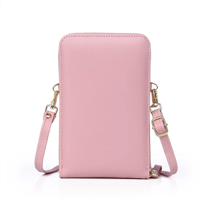 Women's Soft Leather Cell Phone Purse Crossbody Handbag