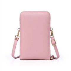 Women's Soft Leather Cell Phone Purse Crossbody Handbag