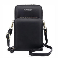 Women's Soft Leather Cell Phone Purse Crossbody Handbag