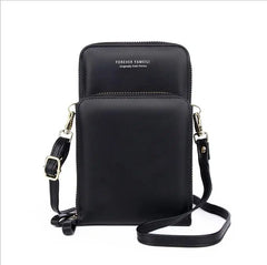Women's Soft Leather Cell Phone Purse Crossbody Handbag