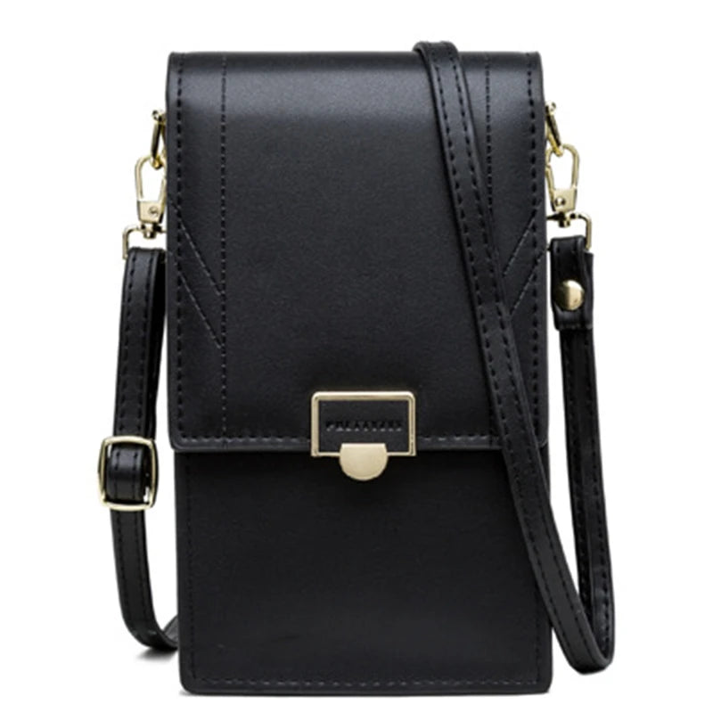 Soft Leather Wallets Cell Phone Purse Crossbody Strap Handbag