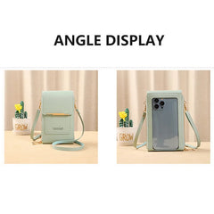 Soft Leather Crossbody Cell Phone Purse for Women