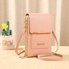 Soft Leather Cell Phone Purse for Women