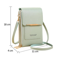Soft Leather Touch Screen Cell Phone Purse Crossbody Handbag