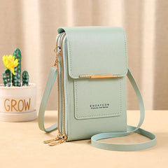 Soft Leather Cell Phone Purse for Women