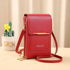 Soft Leather Cell Phone Purse for Women
