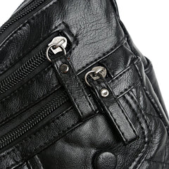 Women Messenger Bags PU Leather Shoulder Bag Gift for Middle Aged Female