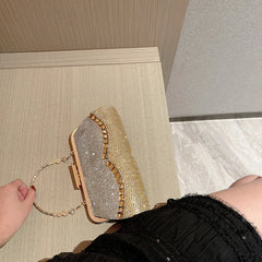 Diamond-Studded Tassel Evening Bag Wedding Purse