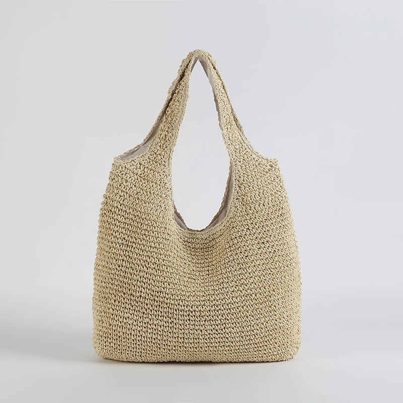 Women Beach Bags Straw Shoulder Travel Tote Large Handbags