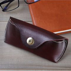 Leather Belt Bag Glasses Case Hard Waist Pouch Eyeglasses Holder